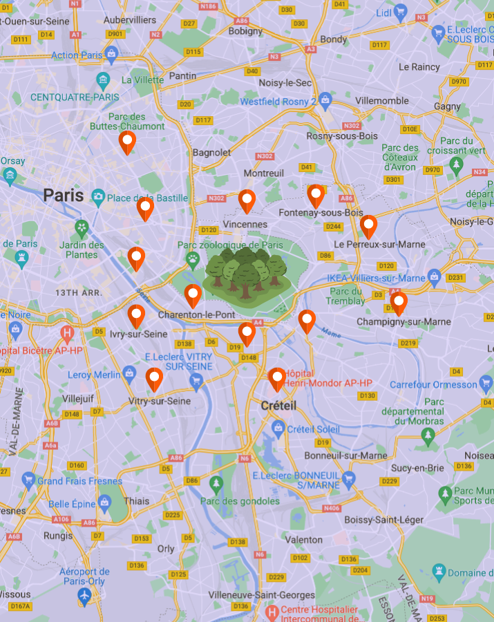 Vincenne carte